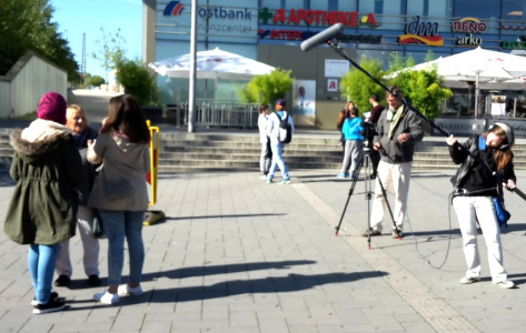 Meinungsumfrage Interview Straße