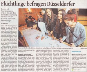 WZ Artikel Flüchtlinge befragen Düsseldorf 18.11.2015